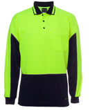 JB's Wear HI VIS L/S GAP POLO 6HVGL - Star Uniforms Australia