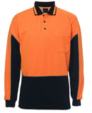 JB's Wear HI VIS L/S GAP POLO 6HVGL - Star Uniforms Australia