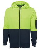 JB's Wear Hi Vis Full Zip Fleecy Hoodie 6HVH - Star Uniforms Australia