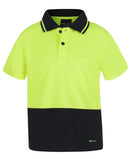 Jb'S Wear  Kids Hi Vis Non Cuff Traditional Polo 6Hvnc-B - Star Uniforms Australia