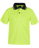 Jb'S Wear  Kids Hi Vis Non Cuff Traditional Polo 6Hvnc-B - Star Uniforms Australia