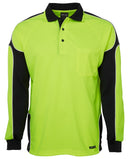 Jb'S Wear - Hi Vis L/S Arm Panel Polo - 6AP4L
