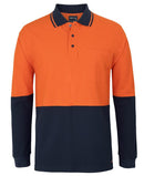 JB's - Hi Vis L/S Cotton Pique Trad Polo - 6HVQL