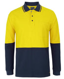 JB's - Hi Vis L/S Cotton Pique Trad Polo - 6HVQL