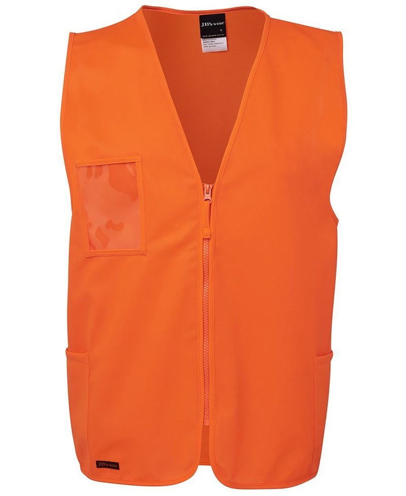 Jb'S Wear Hi Vis Zip Safety Vest 6HVSZ