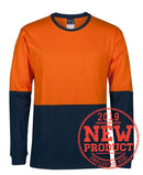 Jb's Wear - Hi Vis L/S Crew Neck Cotton T-Shirt - 6HVTN