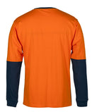 Jb's Wear - Hi Vis L/S Crew Neck Cotton T-Shirt - 6HVTN
