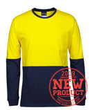 Jb's Wear - Hi Vis L/S Crew Neck Cotton T-Shirt - 6HVTN