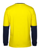 Jb's Wear - Hi Vis L/S Crew Neck Cotton T-Shirt - 6HVTN