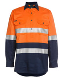 Jb'S Wear Hi Vis L/S (D+N) 190G Close Front Shirt 6Hwcf - Star Uniforms Australia