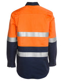 Jb'S Wear Hi Vis L/S (D+N) 190G Close Front Shirt 6Hwcf - Star Uniforms Australia