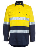 Jb'S Wear Hi Vis L/S (D+N) 190G Close Front Shirt 6Hwcf - Star Uniforms Australia