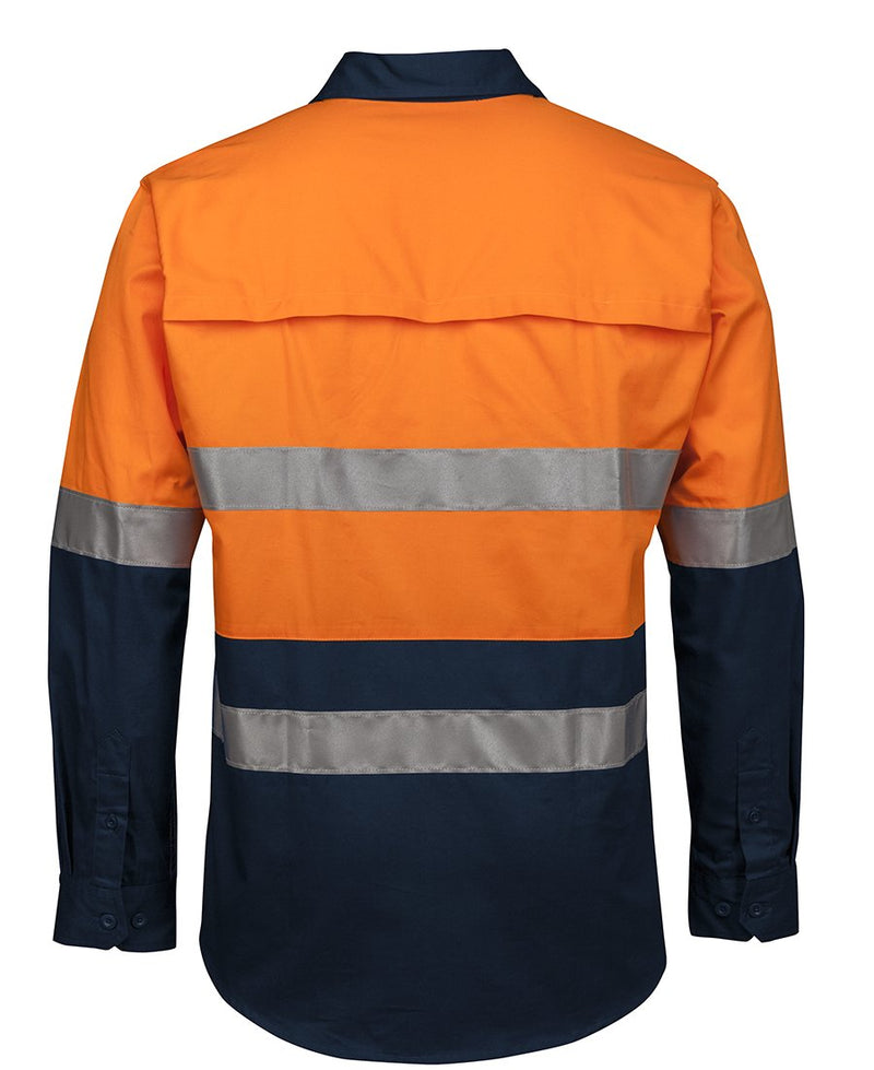 Jb'S Wear Hi Vis (D+N) Close Front L/S 150G Work Shirt 6Hwcs - Star Uniforms Australia