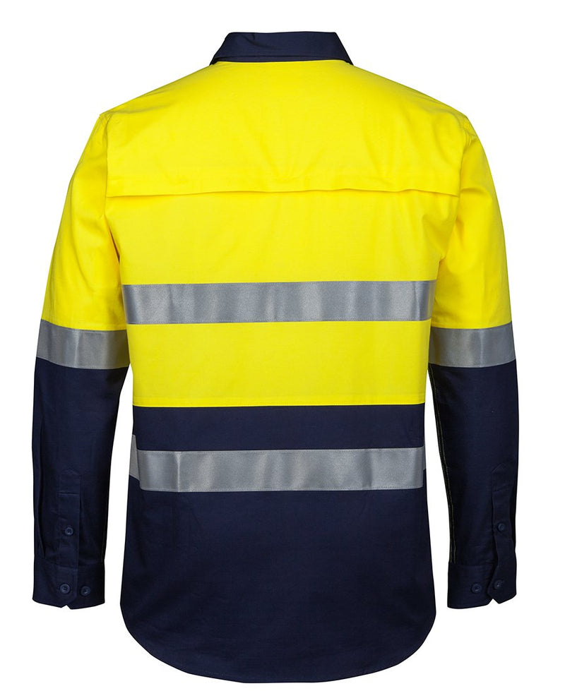 Jb'S Wear Hi Vis (D+N) Close Front L/S 150G Work Shirt 6Hwcs - Star Uniforms Australia