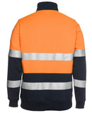 JB's Wear Hi Vis 1/2 Zip (D+N) Fleecy Sweat With Reflective Tape 6HZFS - Star Uniforms Australia