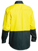 Bisley 2 Tone Hi Vis Drill Shirt - Long Sleeve-BS6267