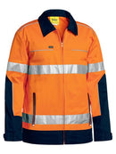 Bisley 3M Taped Two Tone Hi Vis Liquid Repellent Cotton Drill Jacket-BJ6917T