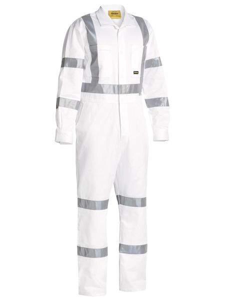 Bisley 3m Taped White Drill Coverall-BC6806T