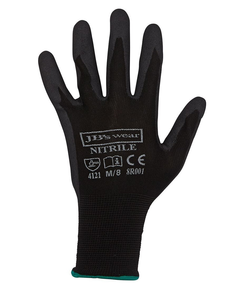 Jb'S Wear Black Nitrile Breathable Glove (12 Pack) 8R001