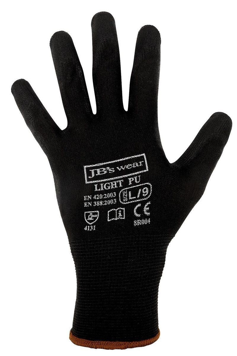 Jb'S Wear Black Light Pu Breathable Glove (12 Pack) 8R004