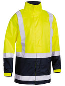 Bisley Two Tone Taped Hi Vis Rain Shell Jacket-BJ6966T
