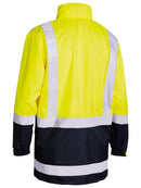 Bisley Two Tone Taped Hi Vis Rain Shell Jacket-BJ6966T