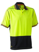 Bisley Two Tone Hi Vis Polyester Mesh Short Sleeve Polo Shirt-BK1219