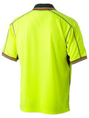 Bisley Two Tone Hi Vis Polyester Mesh Short Sleeve Polo Shirt-BK1219