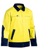 Bisley Two Tone Hi Vis Liquid Repellent Cotton Drill Jacket-BJ6917