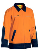 Bisley Two Tone Hi Vis Liquid Repellent Cotton Drill Jacket-BJ6917