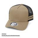Grace Collection - AH456 - A-Frame Striped Trucker Cap