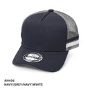Grace Collection - AH456 - A-Frame Striped Trucker Cap