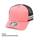 Grace Collection - AH456 - A-Frame Striped Trucker Cap