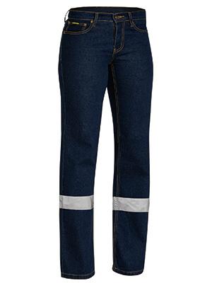 Bisley Womens Taped Stretch Jeans-BPL6712T