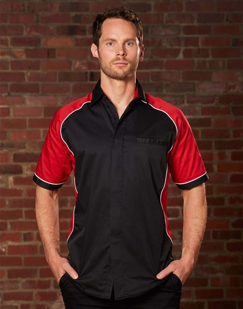 Winning Spirit-Men's Arena Tri-colour Contrast Shirt-BS15