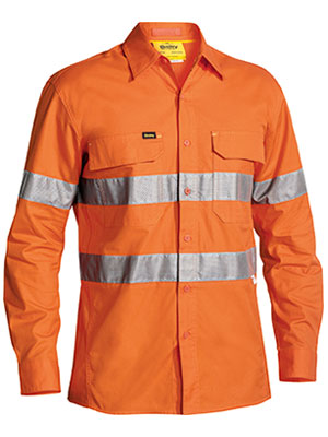 Bisley 3m Taped Hi Vis X Airflow™ Ripstop Shirt - Long Sleeve-BS6416T