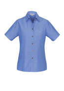 Biz Collection Ladies Wrinkle Free Chambray Short Sleeve Shirt LB6200 - Star Uniforms Australia