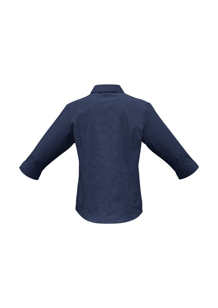 Biz Collection Ladies Micro Check 3/4 Sleeve Shirt LB8200 - Star Uniforms Australia