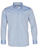 Winning Spirit-Men's Fine Chambray Long Sleeve Shirt-M7012
