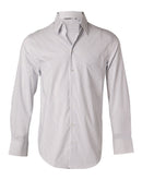 Winning Spirit-Men's Ticking Stripe Long Sleeve Shirt-M7200L