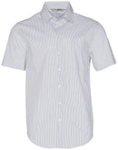 Winning Spirit -Men's Ticking Stripe Short Sleeve Shirt-M7200S