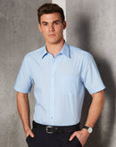 Winning Spirit-Men's Pin Stripe Short Sleeve Shirt-M7221