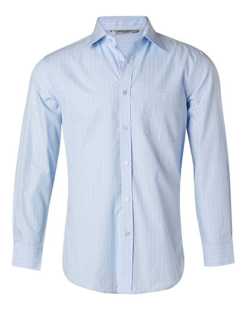 Winning Spirit-Men's Pin Stripe Long Sleeve Shirt -M7222