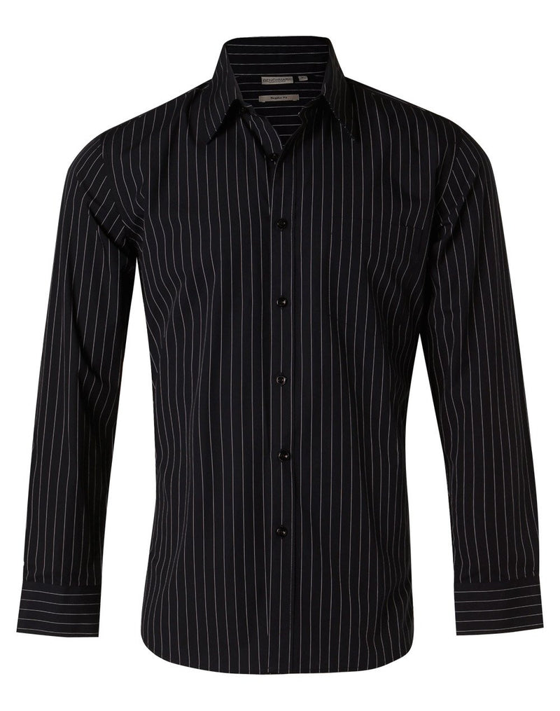 Winning Spirit-Men's Pin Stripe Long Sleeve Shirt -M7222