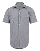 Winning Spirit-Men’s Gingham Check Short Sleeve Shirt-M7300S