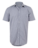 Winning Spirit-Men’s Gingham Check Short Sleeve Shirt-M7300S