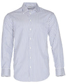 Winning Spirit-Men's Sateen Stripe Long Sleeve Shirt-M7310L