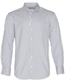 Winning Spirit-Men's Sateen Stripe Long Sleeve Shirt-M7310L