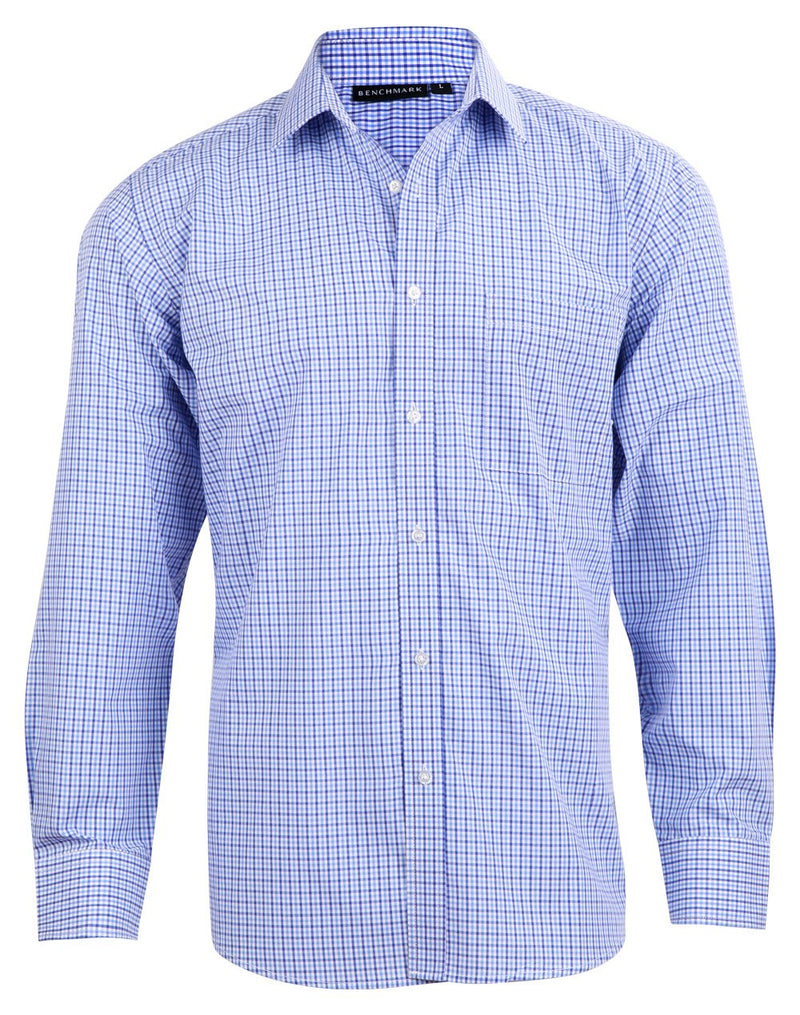 Winning Spirit-Men’s Multi-Tone Check Long Sleeve Shirt-M7320L