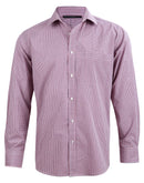 Winning Spirit-Men’s Two Tone Mini Gingham Long Sleeve Shirt-M7340L
